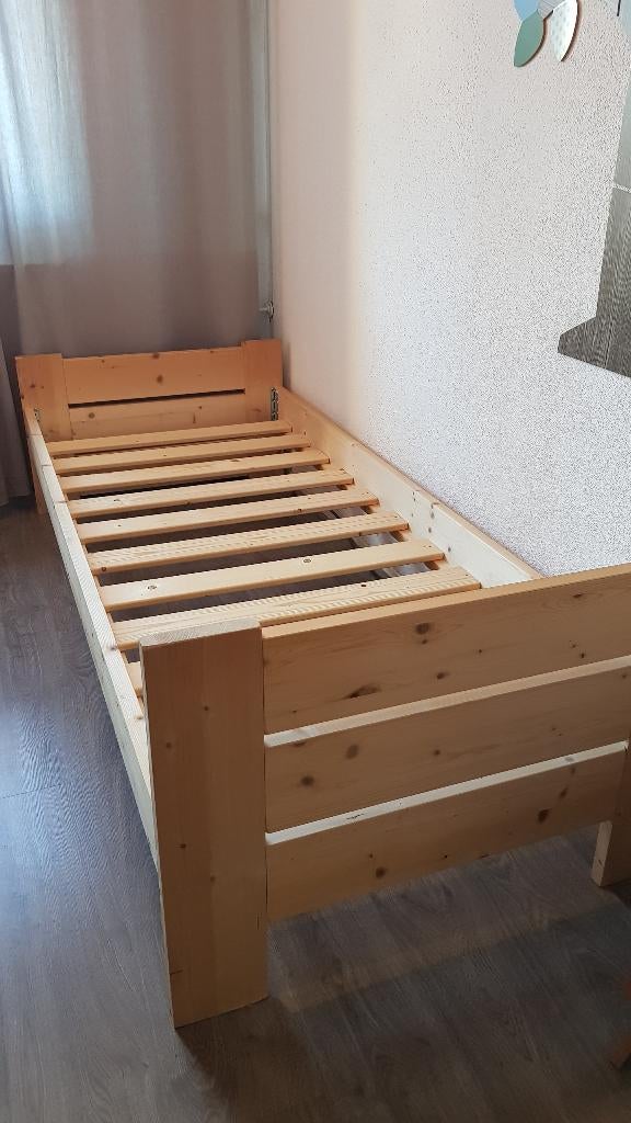 Houten bed kind 80x200, Kinderen en Baby's, Kinderkamer | Bedden, Ophalen, Gebruikt, 70 tot 85 cm, Lattenbodem