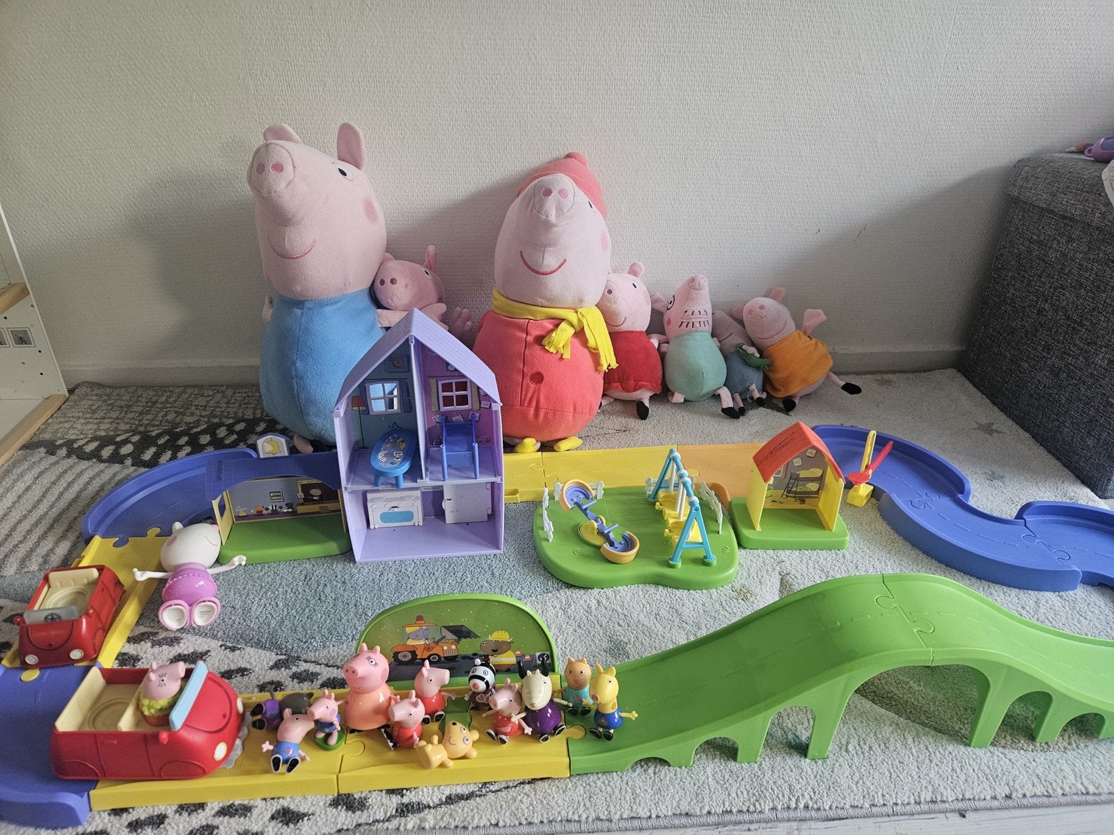 Grote Peppa Pig Speelset: Huis, Trein, Figuren & Meer!, Ophalen, Gebruikt, Jongen of Meisje