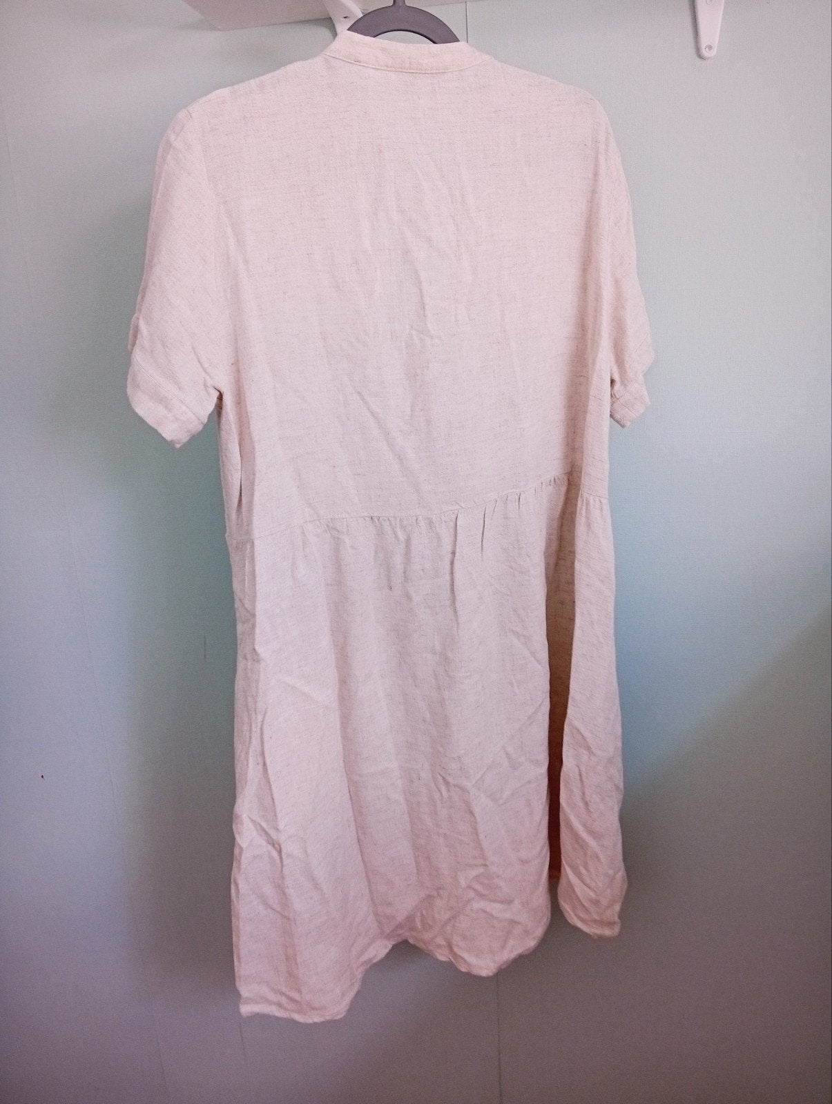 Object linnen jurk maat 42, Kleding | Dames, Jurken, Beige, Ophalen of Verzenden, Knielengte, Gedragen