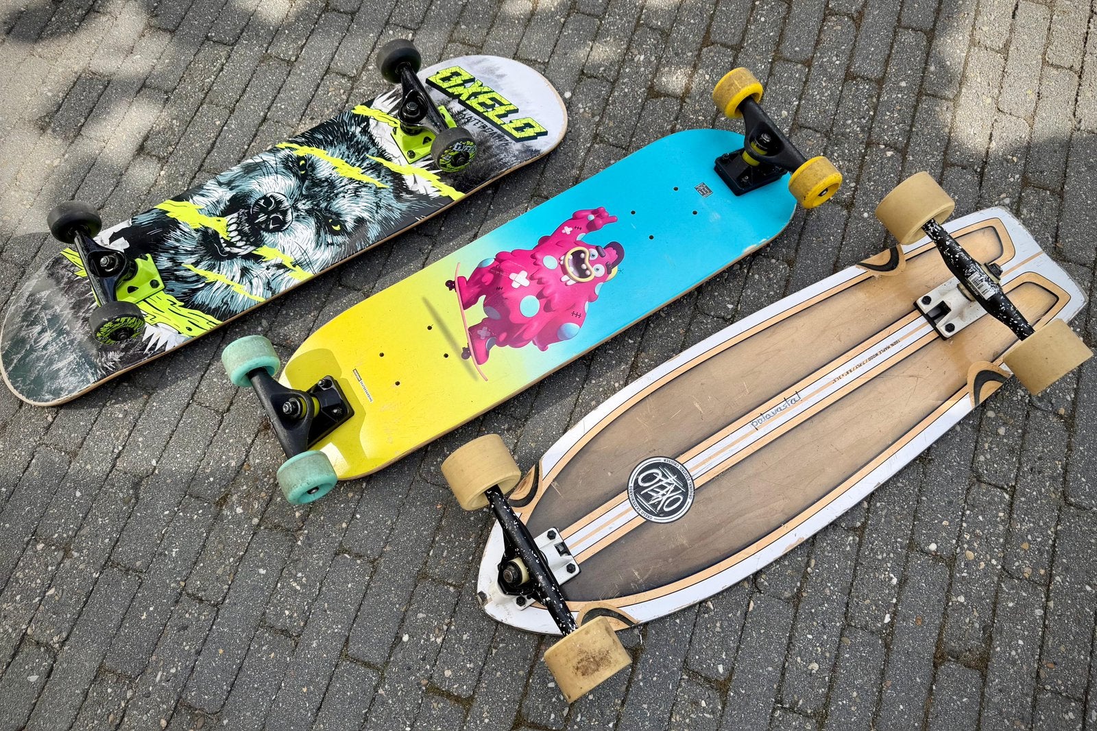Drie! Geweldige skateboards, Ophalen, Zo goed als nieuw, Gewone step