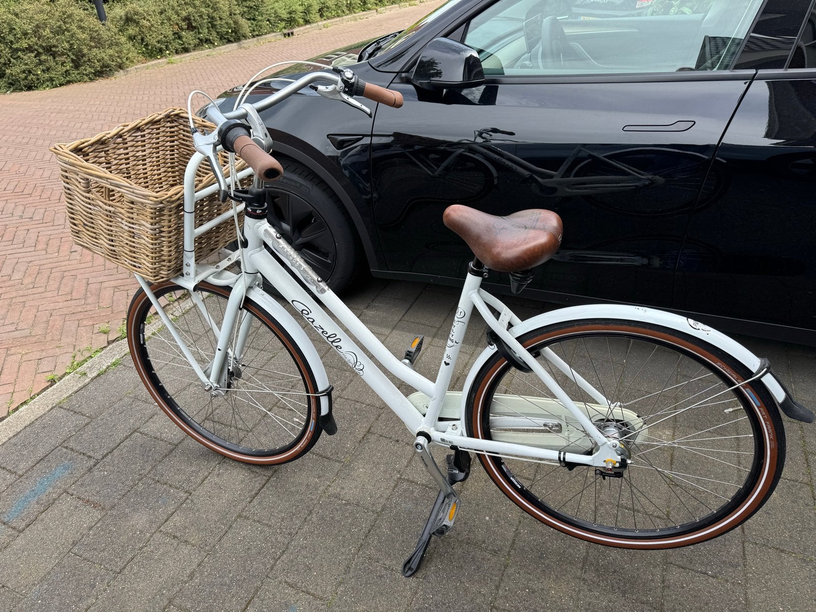 Gazelle Miss Grace Damesfiets 28 inch/54 cm met mand, Fietsen en Brommers, Fietsen | Dames | Damesfietsen, Ophalen, Gebruikt, Versnellingen