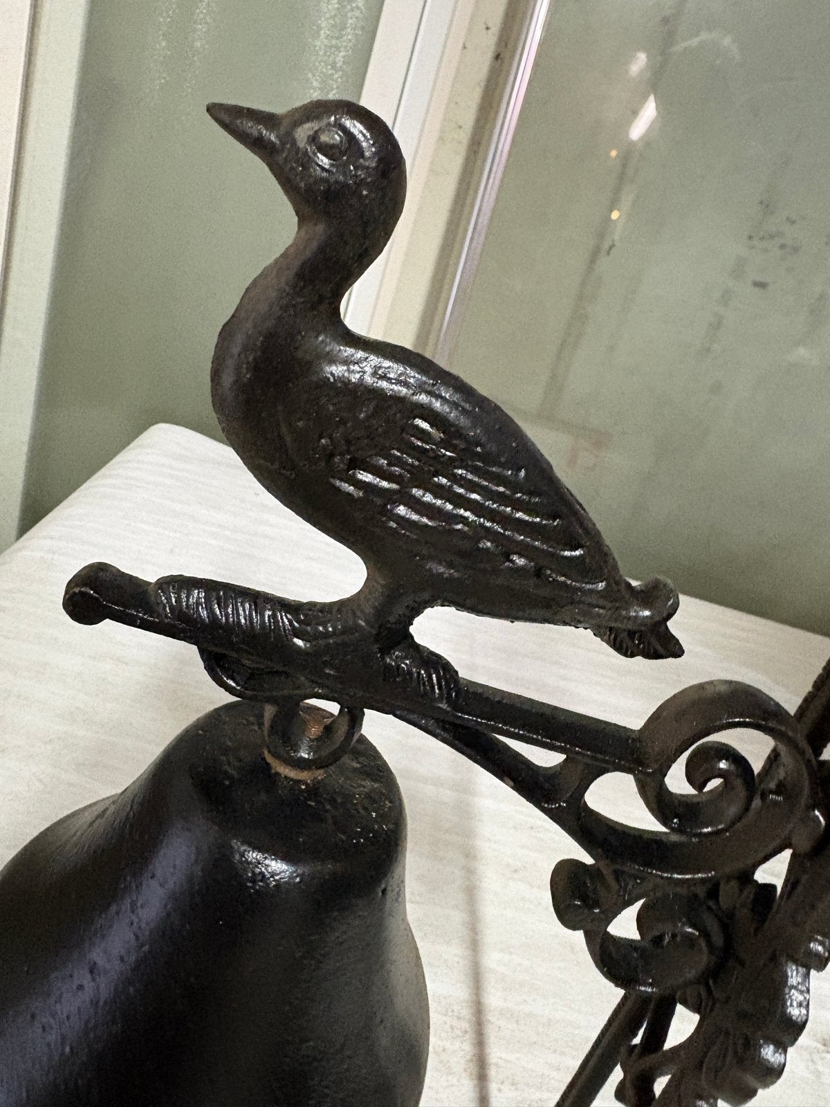 Gietijzeren deurbel met vogel decoratie, Ophalen of Verzenden, Nieuw, Draadloos