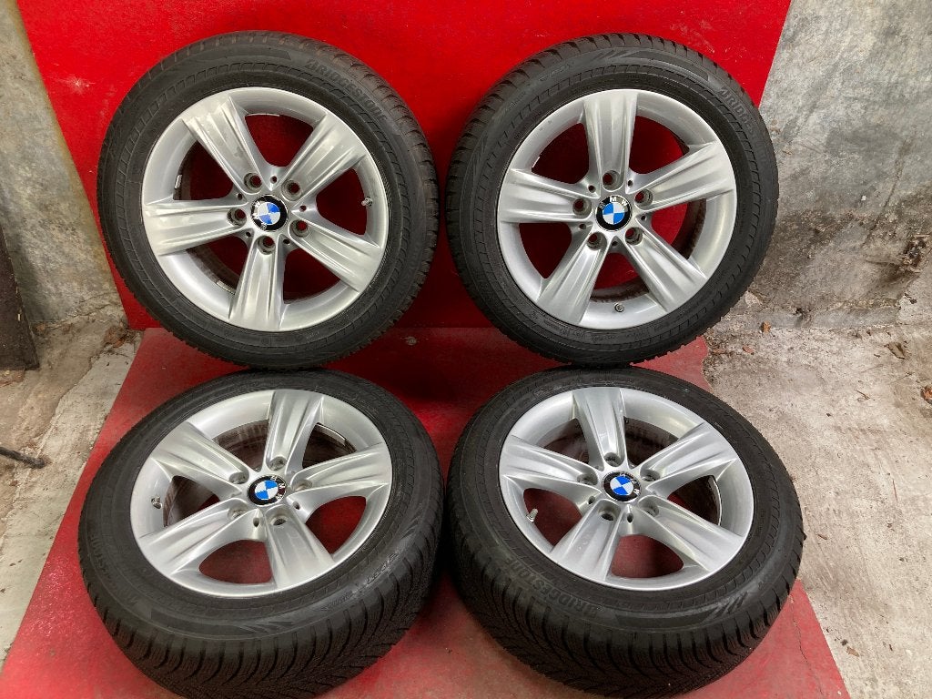 Winterbanden BMW 1 Serie 205/55R16 Bridgestone, Gebruikt, 16 inch, ., Banden en Velgen