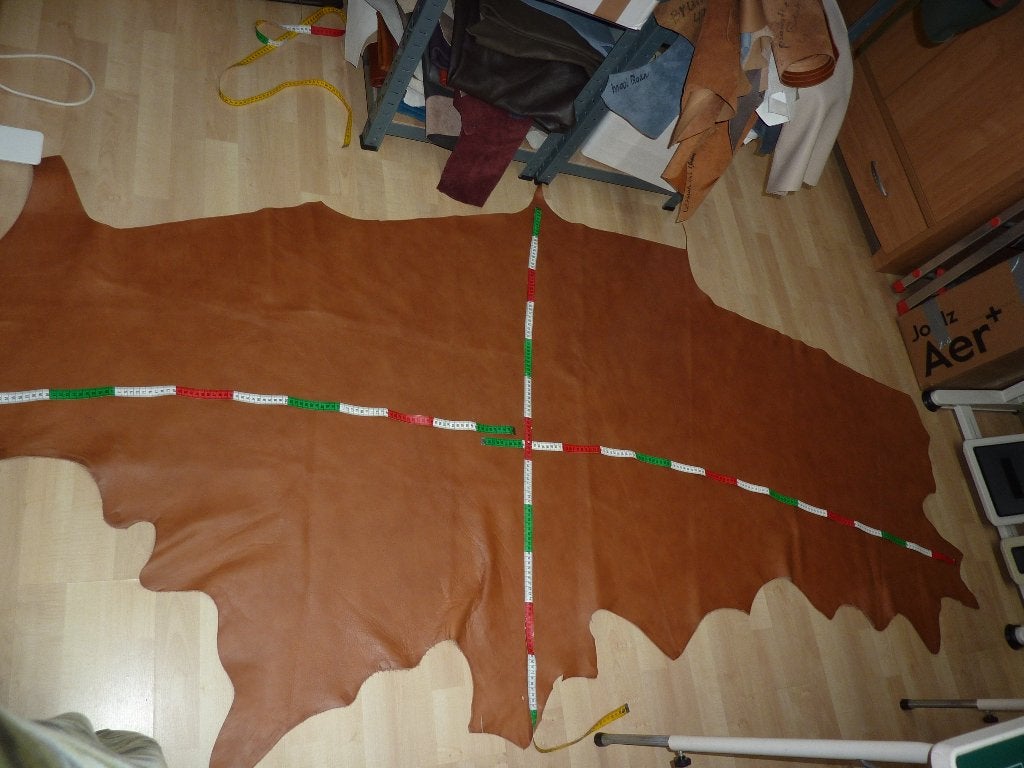 Matbruin groot restant soepel echt leer rundleer, Hobby en Vrije tijd, Stoffen en Lappen, Bruin, Verzenden, Leer of Kunstleer
