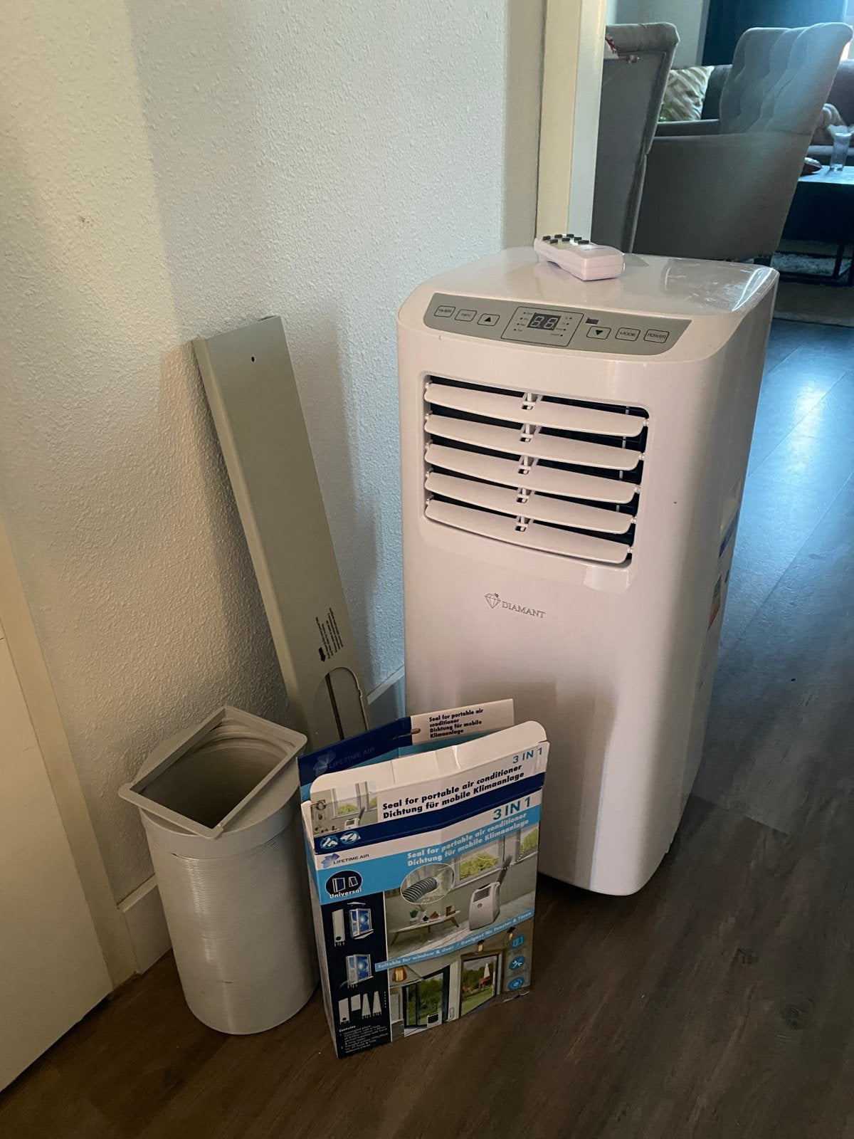 Diamant Mobiele Airco 7000BTU R290 - Koelen & Ontvochtigen, Witgoed en Apparatuur, Airco's, Ophalen, Minder dan 60 m³, 3 snelheden of meer