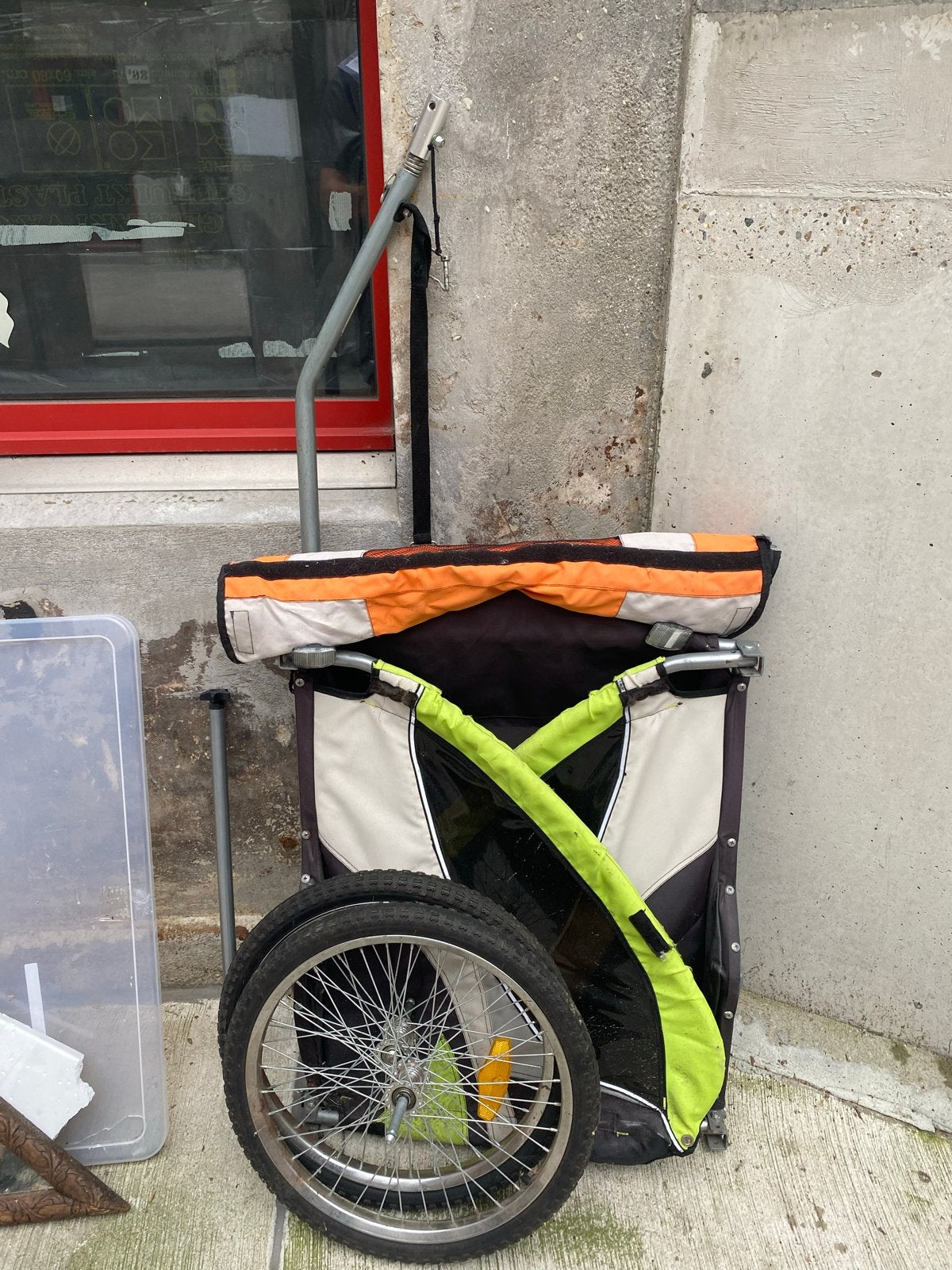 Opvouwbare fietskar voor kinderen of bagage, Fietsen en Brommers, Ophalen, Gebruikt, Opvouwbaar, 20 tot 40 kg