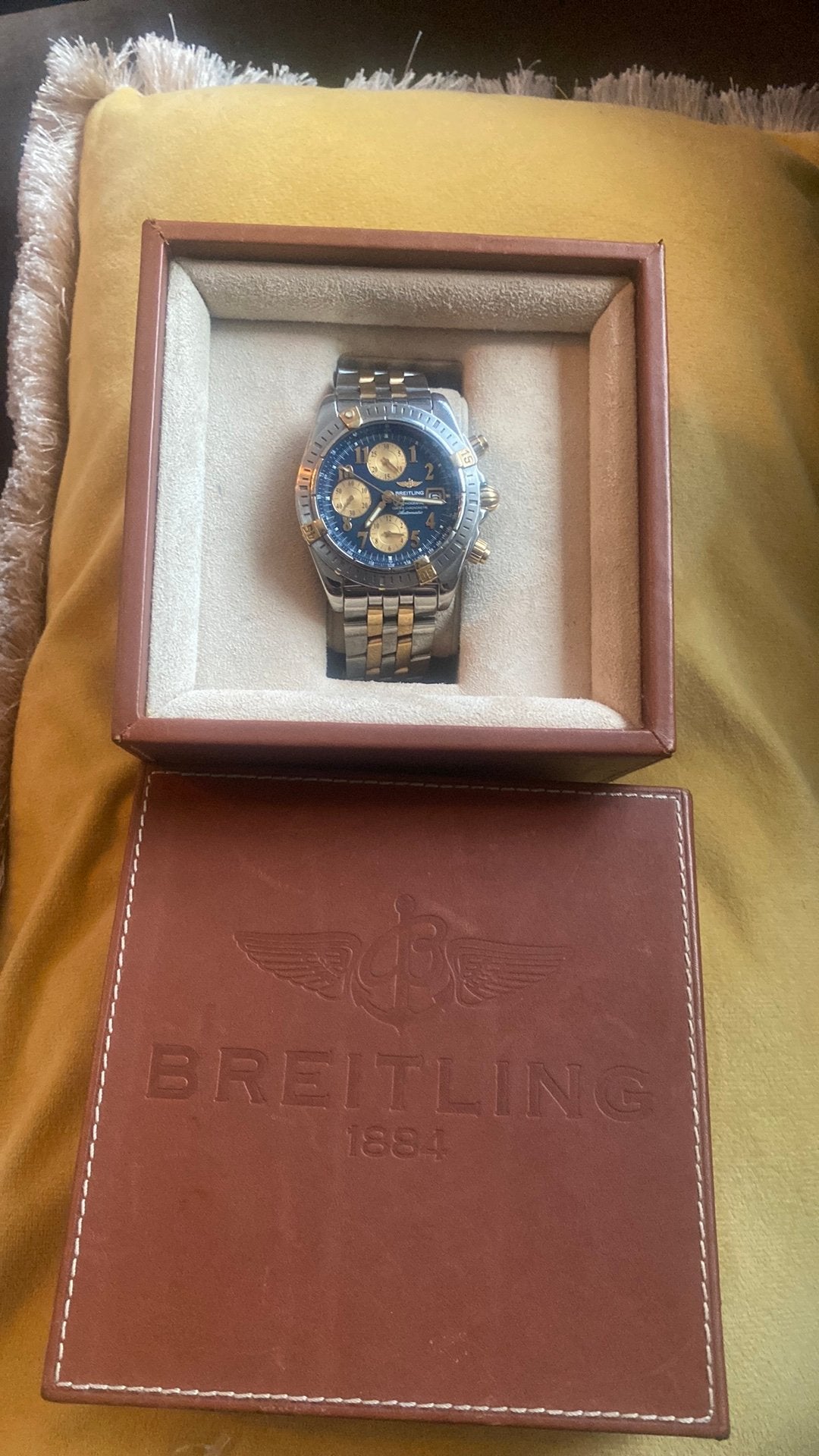 Breitling b13356 Chronomat evolution, Sieraden, Tassen en Uiterlijk, Horloges | Dames, Staal, Gebruikt, Polshorloge, Goud