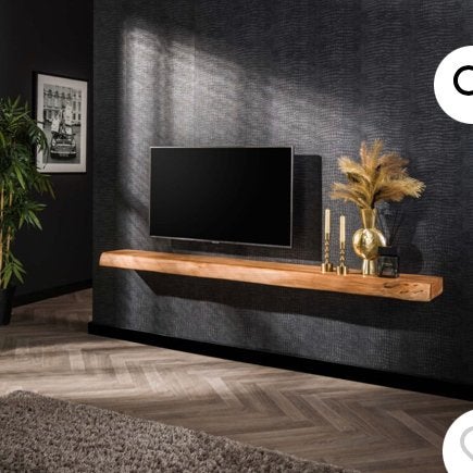 Zwevende wandplank 200cm ACACIA hout, Ophalen, ., Zijlstra Interior, Nieuw