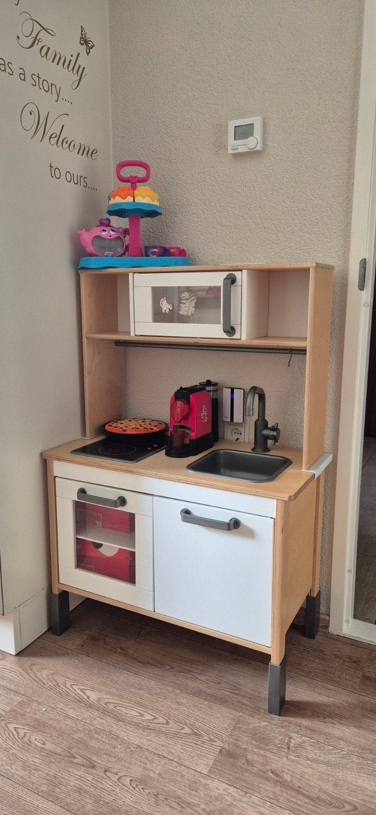 Houten Speelkeuken met Accessoires incl zingende theepot!, Ophalen, Gebruikt, Overige materialen, Speelkeuken