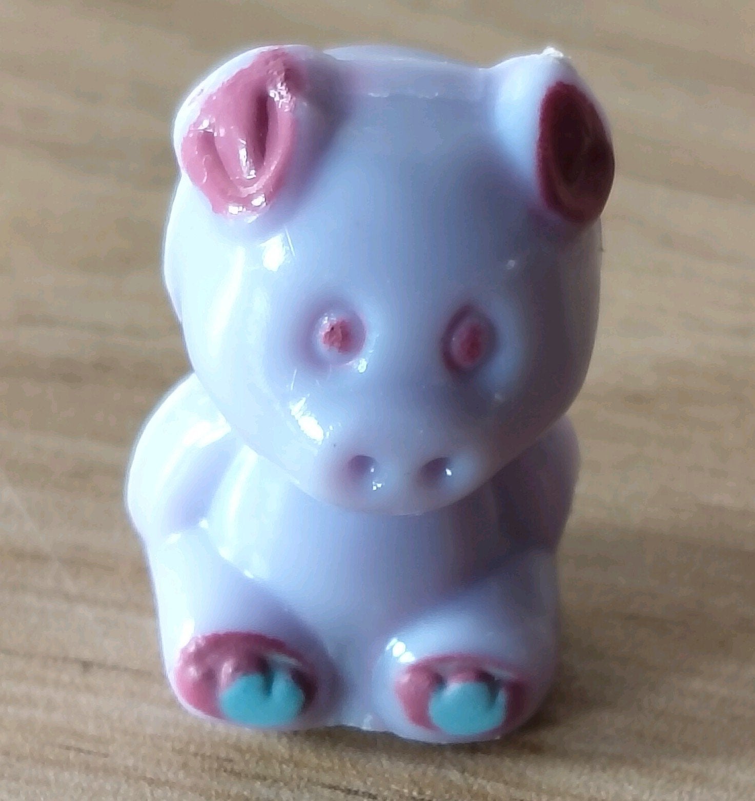 Schattig lila varkentje figuurtje, Verzenden, Zo goed als nieuw