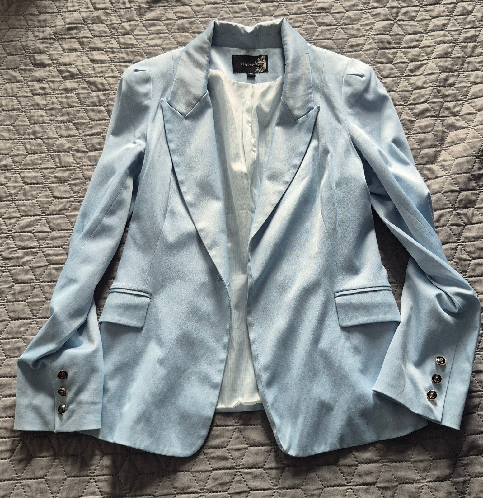 ATTENTIF Lichtblauwe Blazer Maat 42, Blauw, ATTENTIF®, Ophalen of Verzenden, Jasje