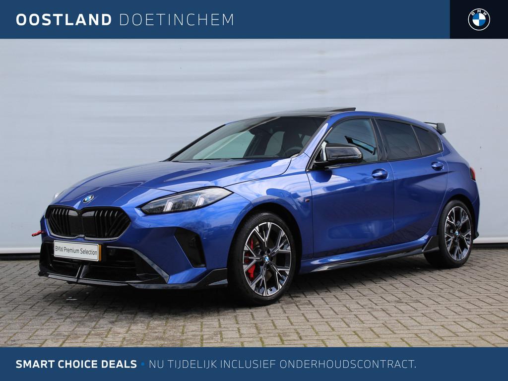 BMW 1 Serie 120 High Executive M Sport Automaat / Panoramada, 156 pk, Met garantie (alle), Blauw, Origineel Nederlands