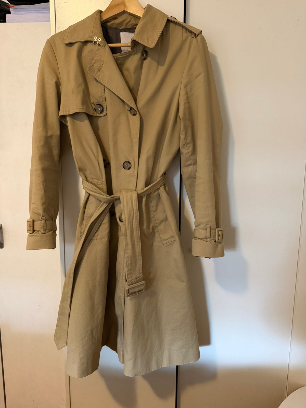 Mango trenchcoat, Verzenden, Zo goed als nieuw, Maat 38/40 (M), Beige