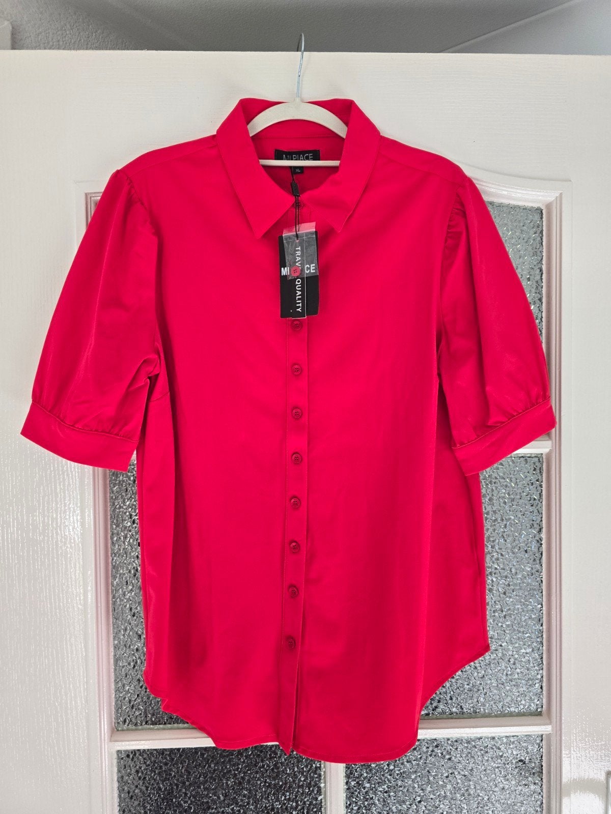 nieuw mi piace xl travel blouse rood, Kleding | Dames, Ophalen of Verzenden, Nieuw, Maat 46/48 (XL) of groter, Rood