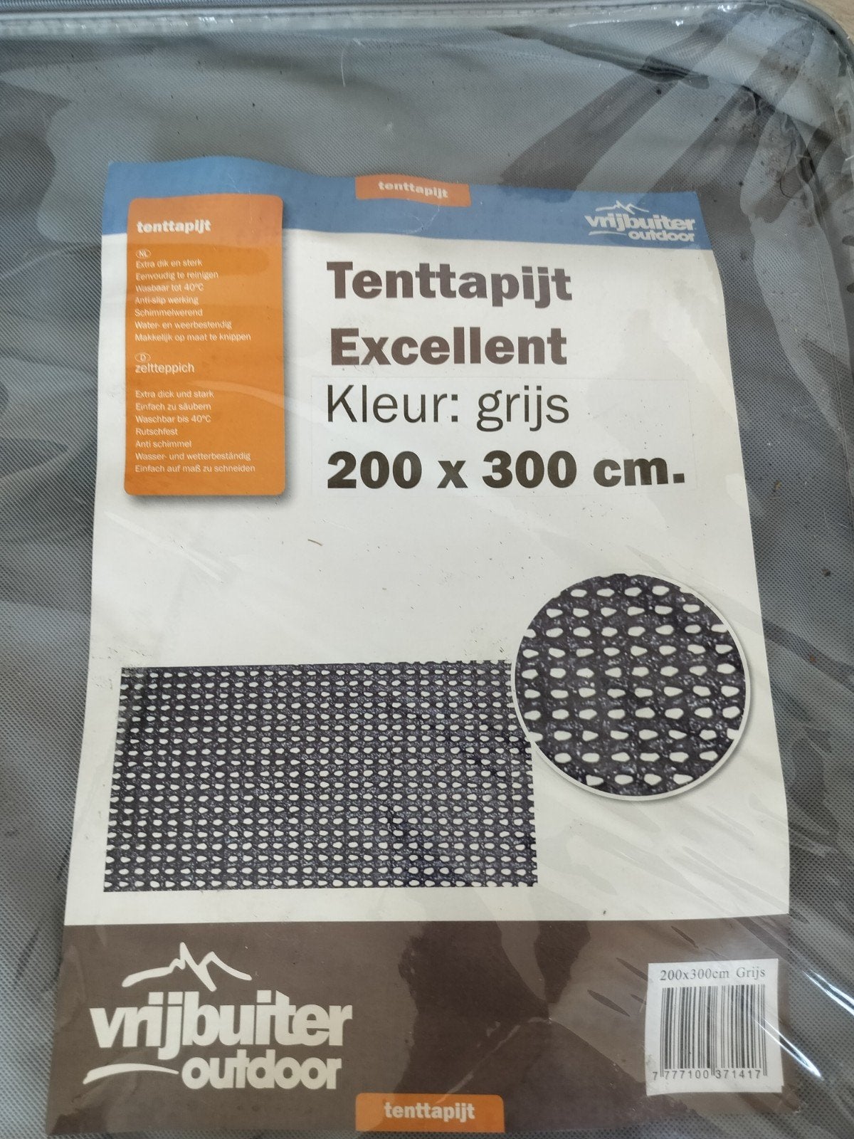Vrijbuiter Excellent Tenttapijt Grijs 200x300 cm, Ophalen of Verzenden, Nieuw