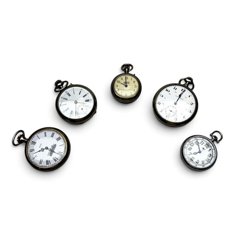 Lot zakhorloges (5x), o.a. Rode Kruis, Antiek en Kunst, Ophalen of Verzenden
