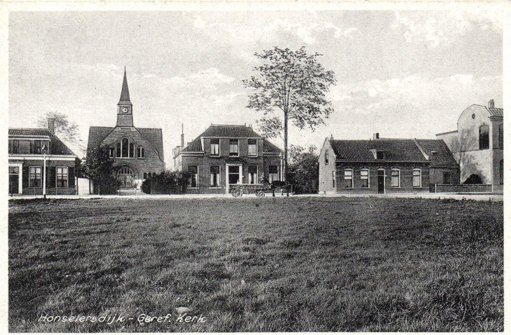 Honselersdijk - Geref. Kerk - paard wagen - ongelopen, Verzenden, 1940 tot 1960, Ongelopen, Zuid-Holland