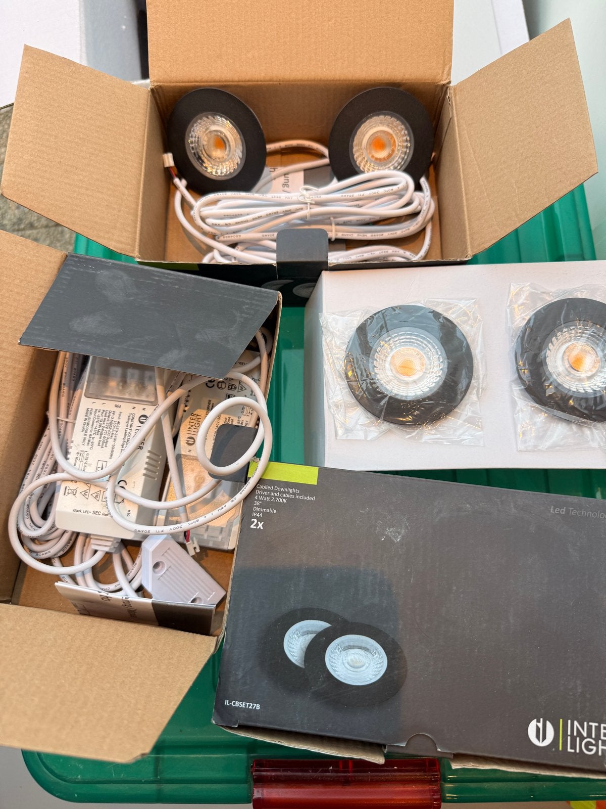 Interlight LED inbouwspots 2700K warm wit 4W (2 stuks), Metaal, Overige merken, Zwart, Nieuw