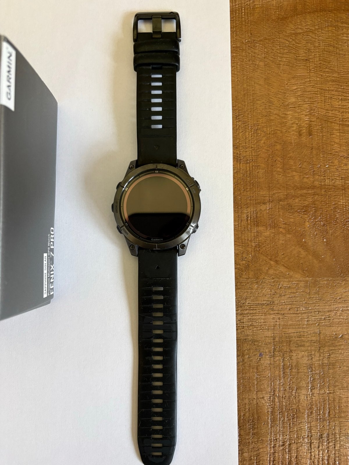 Garmin Fenix 7 Pro Sapphire Solar 47mm, Afstand, Zwart, Ophalen of Verzenden, Zo goed als nieuw