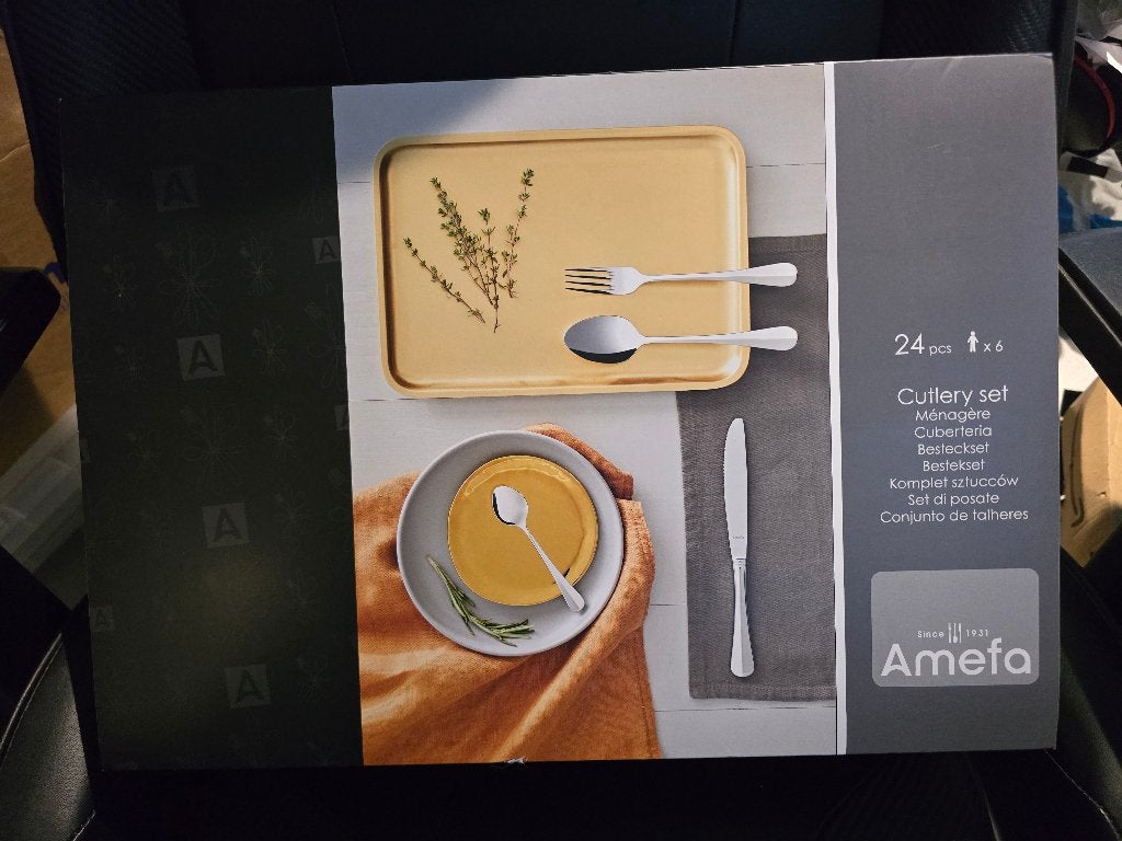 Nieuwe Amefa Baguette Stonewash Bestekset - 24-delig (Nieuw), Bestekset, Overige typen, Nieuw, Ophalen of Verzenden