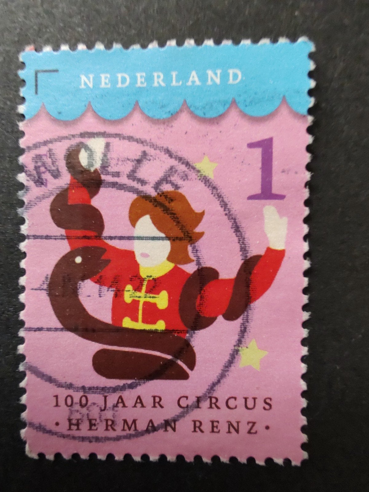 2869 slangenmens 2011 Circus Renz, Ophalen of Verzenden