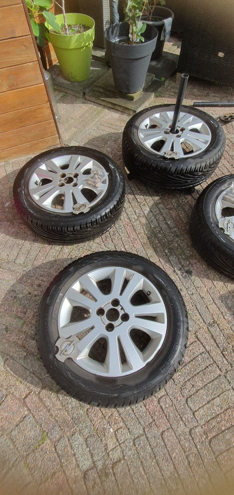Opel Astra G wielenset / velgen met banden, Ophalen of Verzenden, Gebruikt, Opel