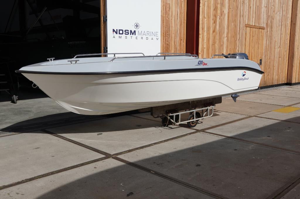 Hobby Boat 430 Open + Yamaha F25 - NIEUW, Watersport en Boten, Ophalen, 10 tot 30 pk, Nieuw, Buitenboordmotor