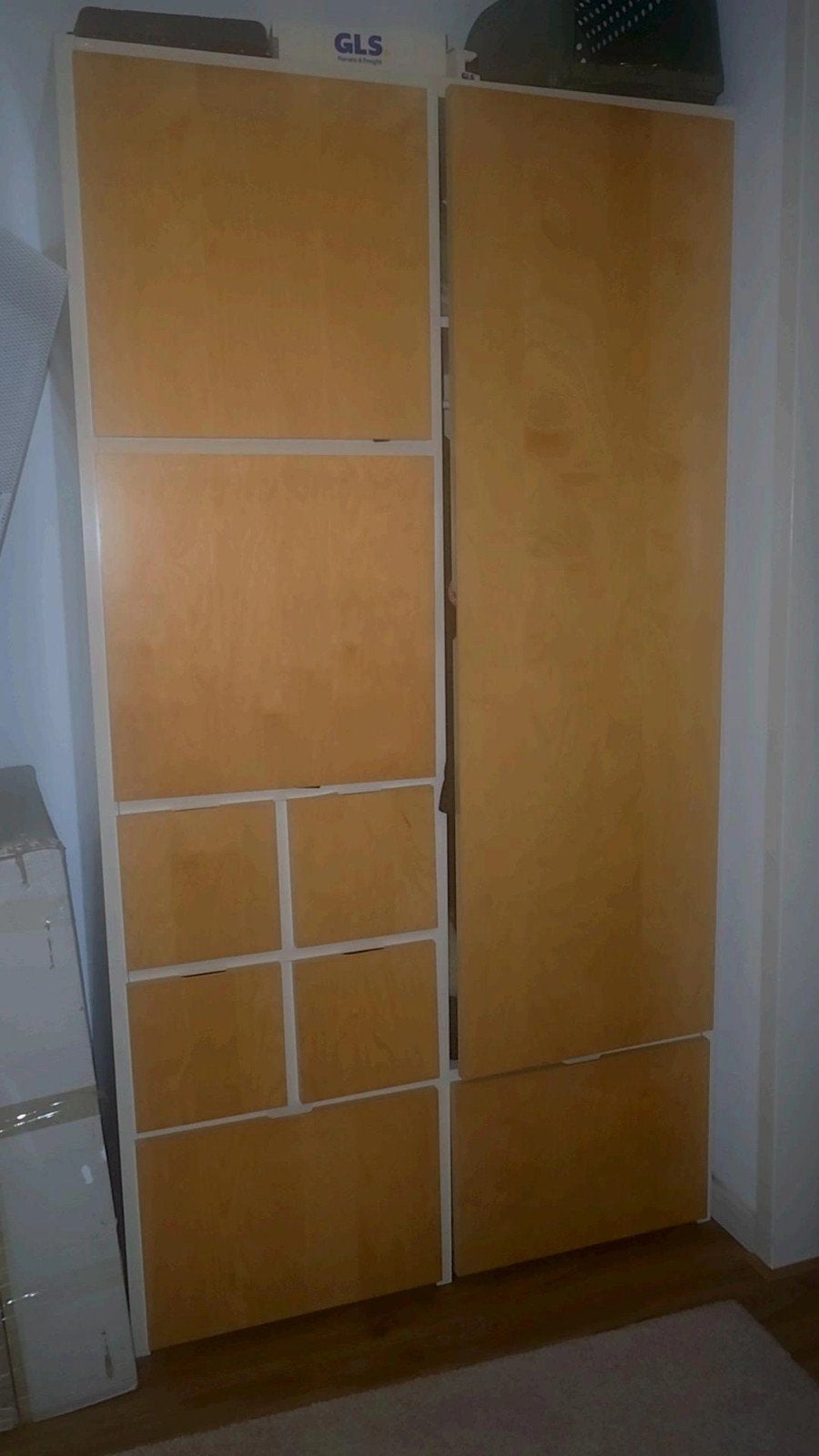Kledingkast met lades en hangruimte, Met deur(en), Gebruikt, 100 tot 150 cm, 200 cm of meer