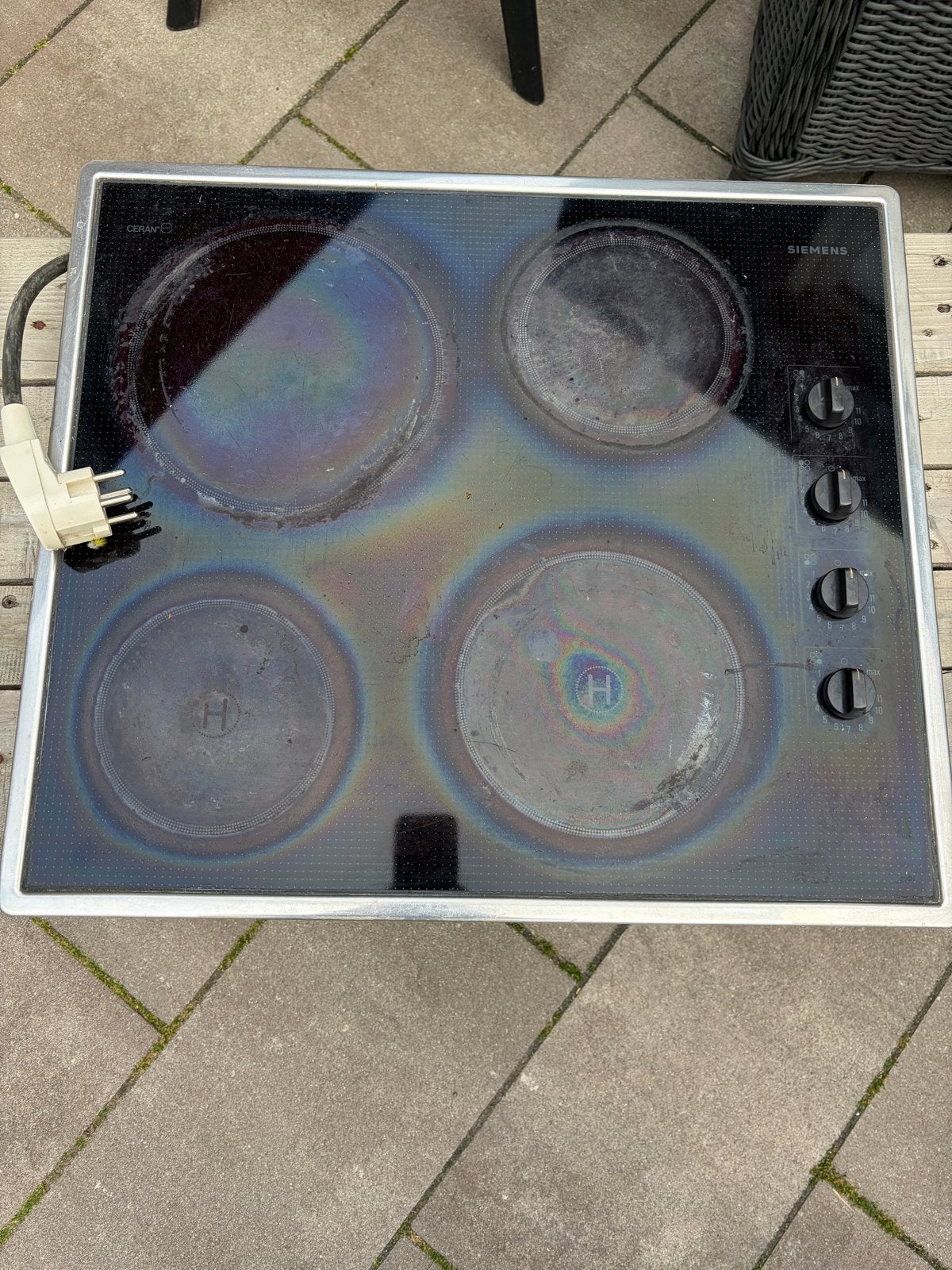Siemens elektrische kookplaat - Gebruikt, Witgoed en Apparatuur, Ophalen, Gebruikt, 4 kookzones, Inbouw
