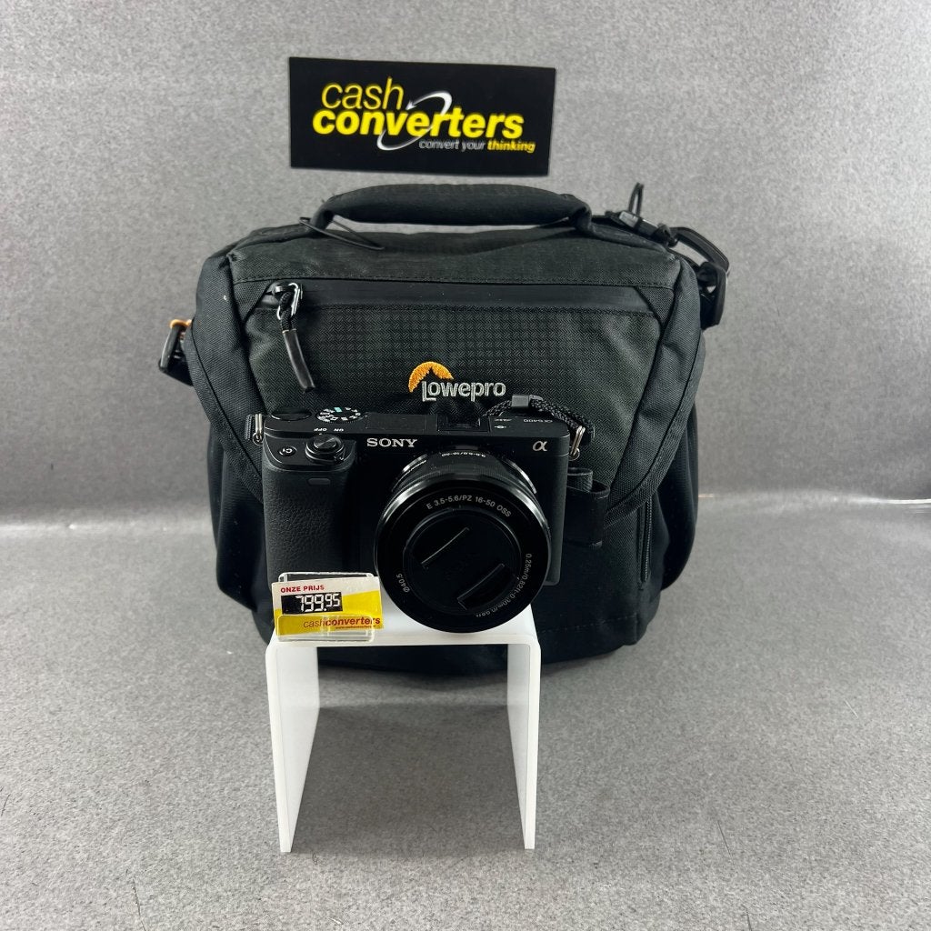 Sony A6400 + 16-50 | 24,2MP | hoes en lader | 412654, Gebruikt, Accu, Ophalen of Verzenden, 24 megapixels