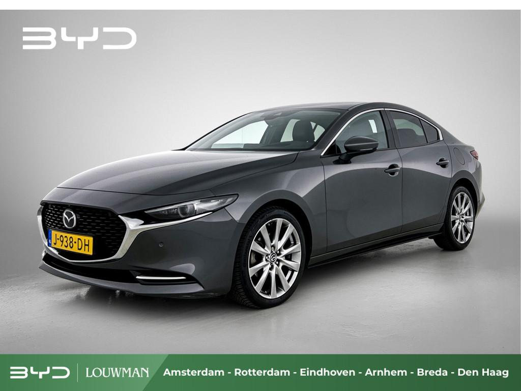 Mazda 3 2.0 e-SkyActiv-X M Hybrid 180 Luxury | Leder | i-Act, Auto's, Mazda, Bedrijf, Te koop, ABS, Achteruitrijcamera, Adaptive Cruise Control