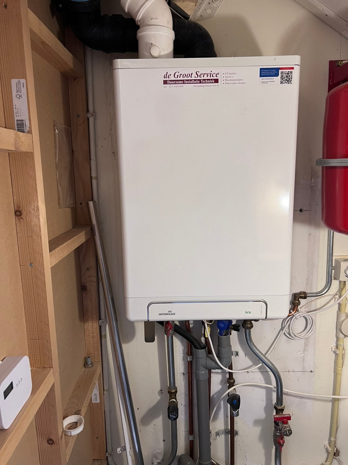 Intergas combiketel kompakt HRE, Gebruikt, 100 liter of meer, 6 t/m 10 jaar oud, Boiler