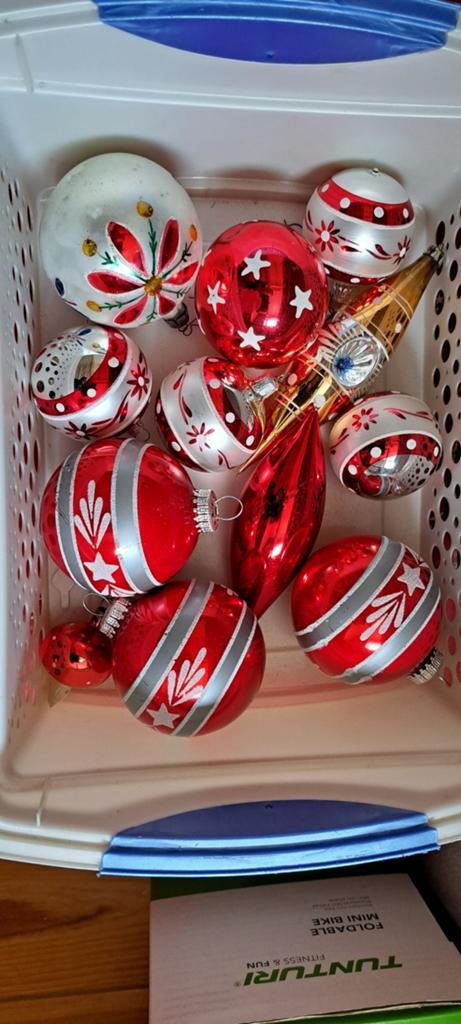 12 antieke kerstballen, Ophalen of Verzenden
