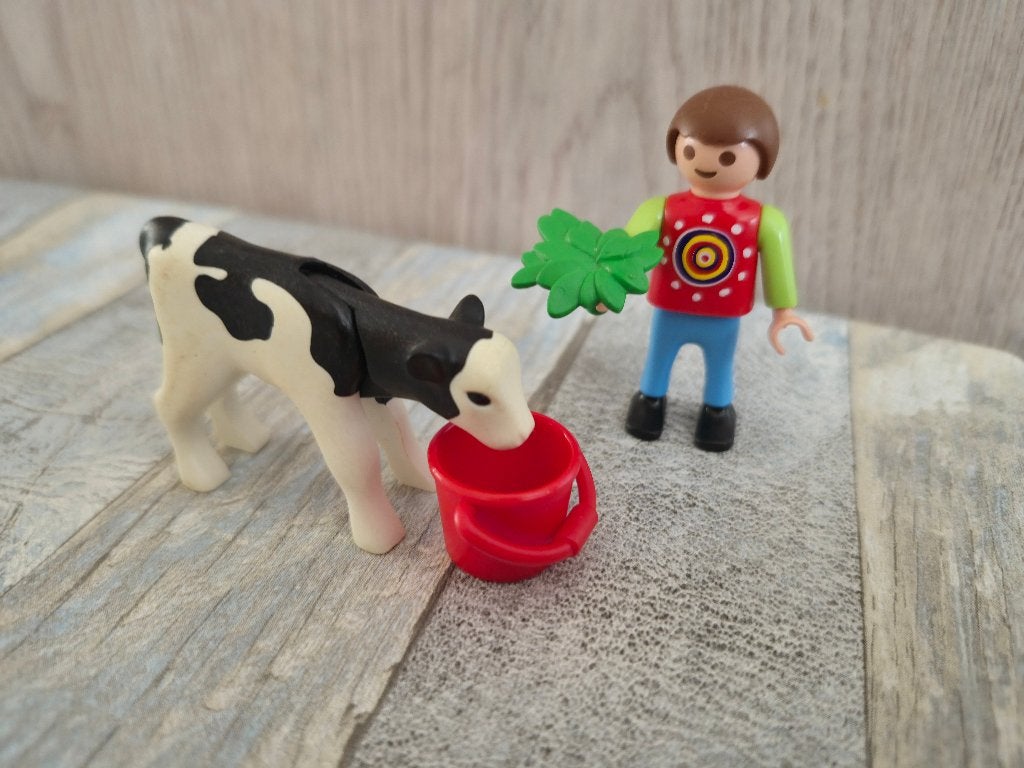 Playmobil 4624 Jongen Met Kalf, Verzenden, Zo goed als nieuw