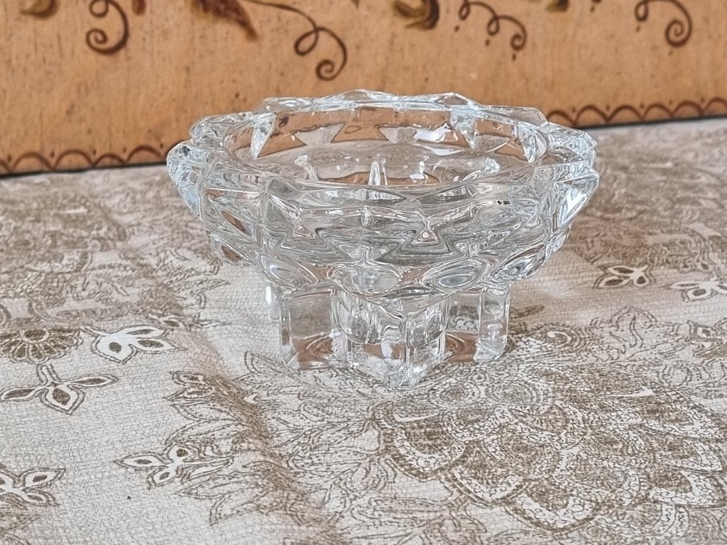 Mooie Vintage Kandelaar Waxine houder Glas Kristal Gouda, Verzenden