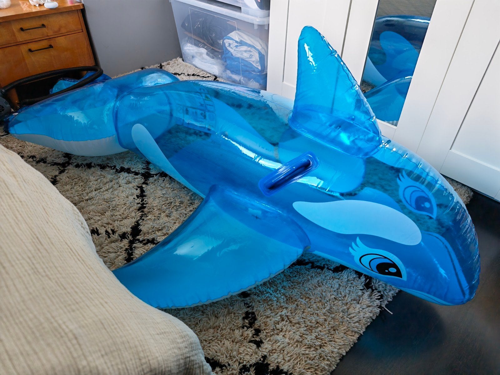 INTEX TRANSPARANTE BLAUWE ORKA 152CM, Ophalen of Verzenden, Zo goed als nieuw