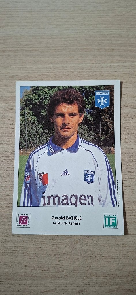 Spelerskaart met handtekening; Gerald Baticle # Auxerre, Ophalen of Verzenden, Nieuw, Buitenlandse clubs, Spelerskaart