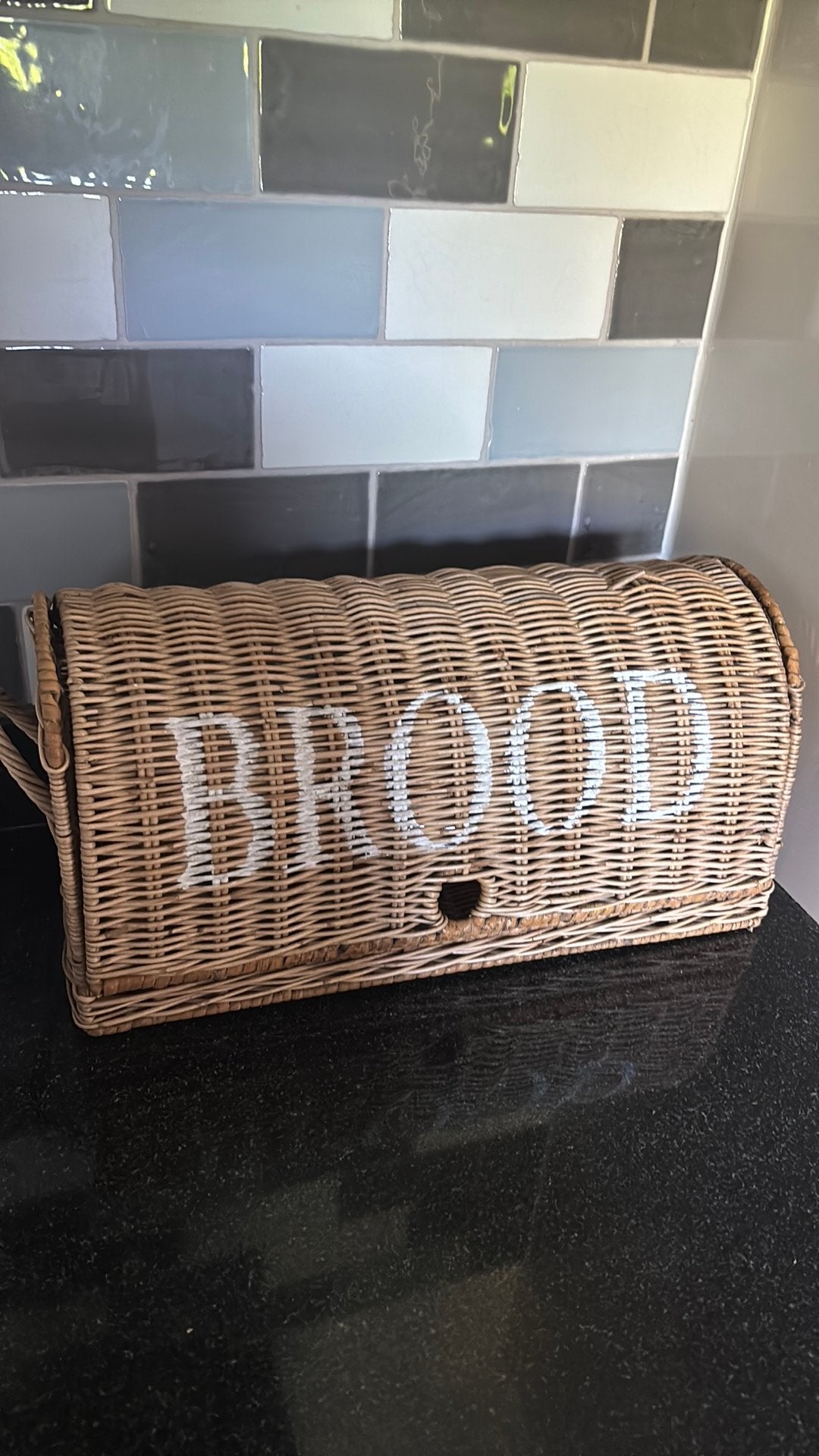 Riviera maison look brood mand, Huis en Inrichting, Ophalen, Gebruikt, Rond, Riet