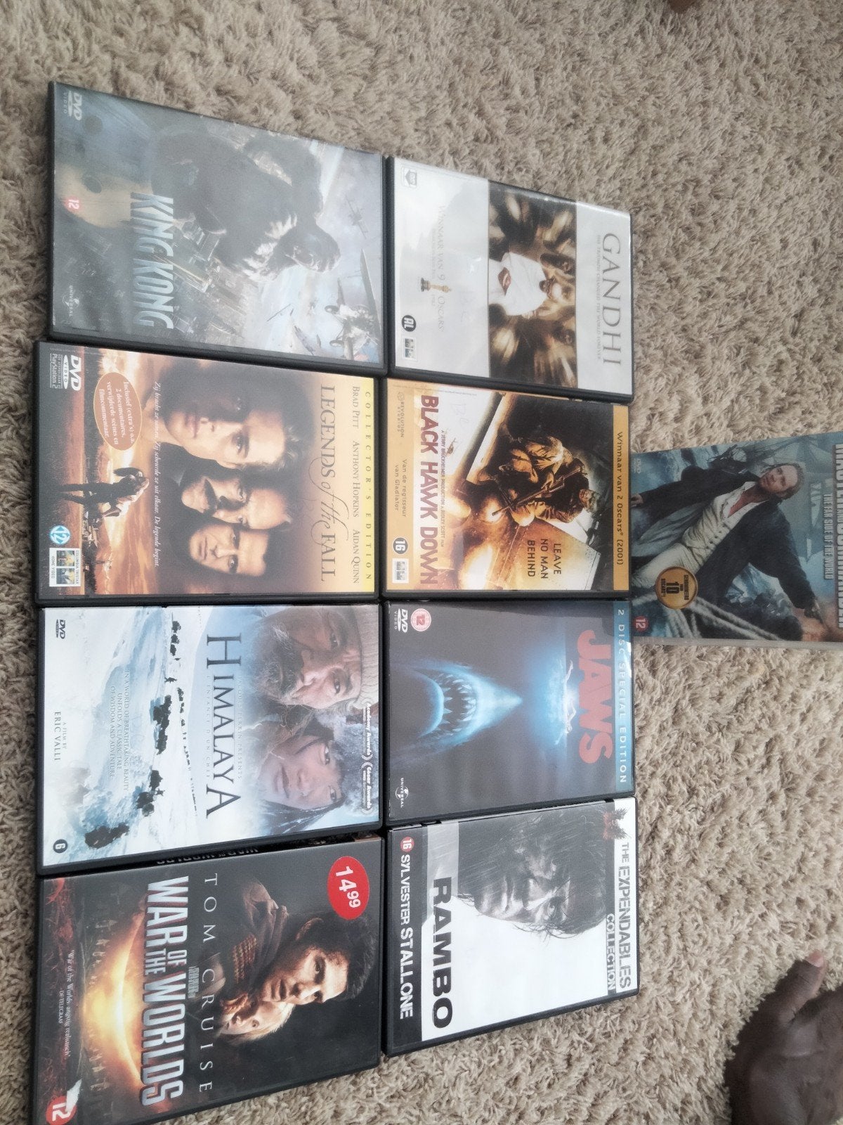 Diverse DVD Collectie: Actie, Drama & Avontuur, Vanaf 12 jaar, Ophalen, Gebruikt, Inclusief doosje