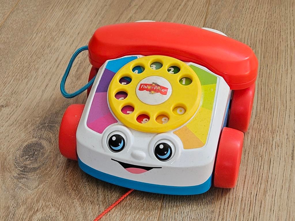 Baby dreumes speelgoed stapeltoren, rups trekfiguur, Ophalen of Verzenden, Gebruikt, Overige typen, Met wieltjes