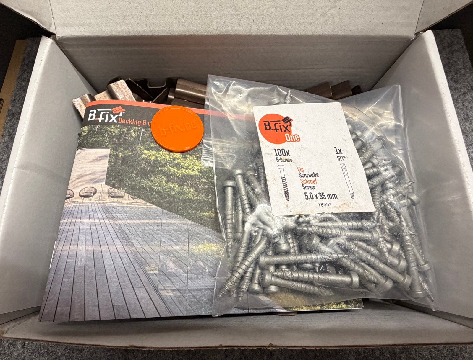 2x B-Fix One – 200 RVS Bevestigingsclips + Schroeven – NIEUW, Overige materialen, Ophalen of Verzenden, B-fix, N/A