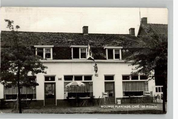 Wouwse Plantage Café De Reebok st 1973   zie info, Verzamelen, Verzenden, 1960 tot 1980, Gelopen, Noord-Brabant