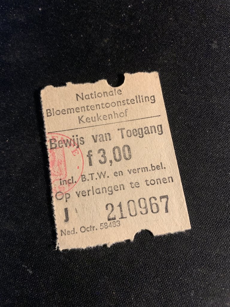 KEUKENHOF Entreekaartje 1971 - Zeldzaam!, Ophalen of Verzenden, Gebruikt