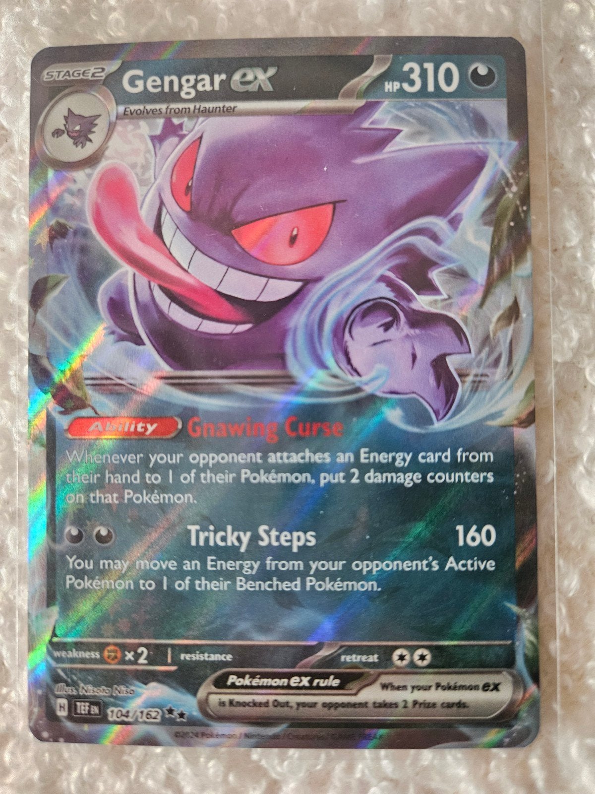 Gengar ex Pokémon kaart - HP 310 - Zeldzaam, Ophalen of Verzenden, Zo goed als nieuw, Losse kaart, Foil