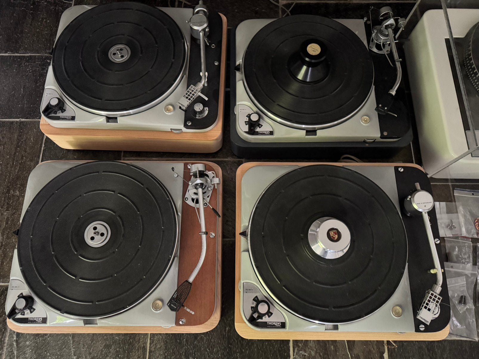 Grote Collectie Thorens 124 en Garrard 301/401, Ophalen, Zo goed als nieuw, Thorens