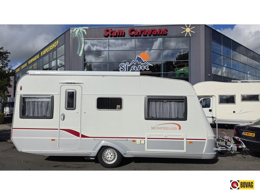 LMC Munsterland 490 enkele bedden mover luifel, Standaardzit, 4 tot 5 meter, LMC en Münsterland, Tot en met 4