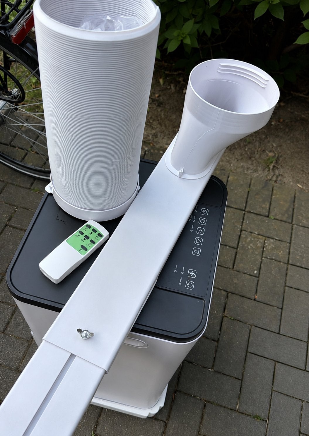 Mobiele airco met afstandsbediening en afvoerslang, Ophalen, Minder dan 60 m³, 3 snelheden of meer, Zo goed als nieuw