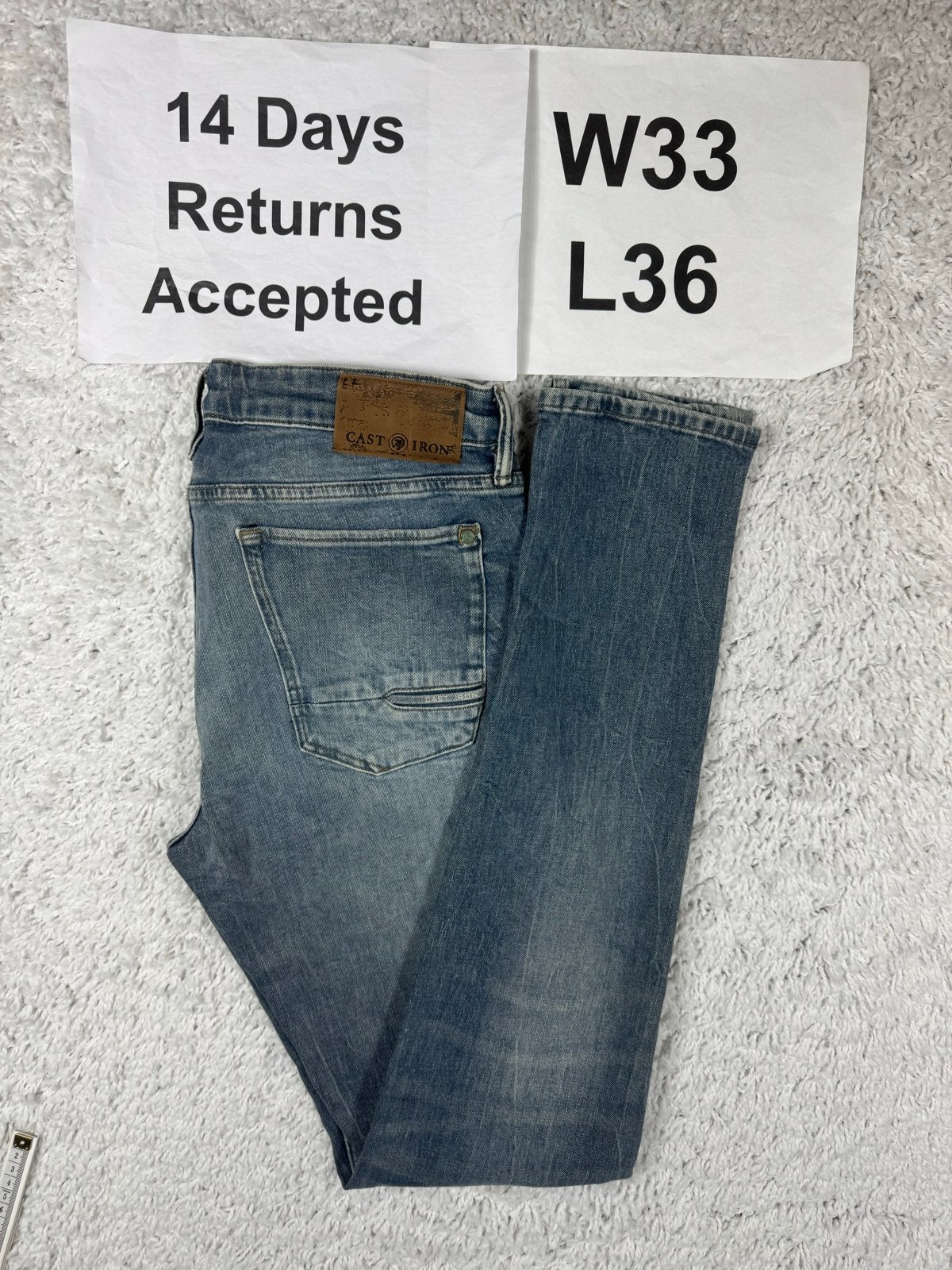 Cast Iron Riser Slim Fit Jeans - Blauw - W33 L36 3387, G, G, Blauw, G