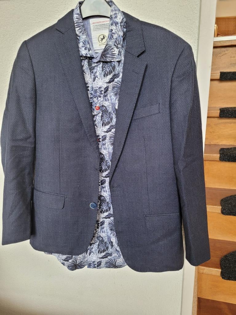 - Colbert in blauw- Maat 40 - Amper Gedragen, Ophalen of Verzenden, Zo goed als nieuw, Maat 48/50 (M), Beige