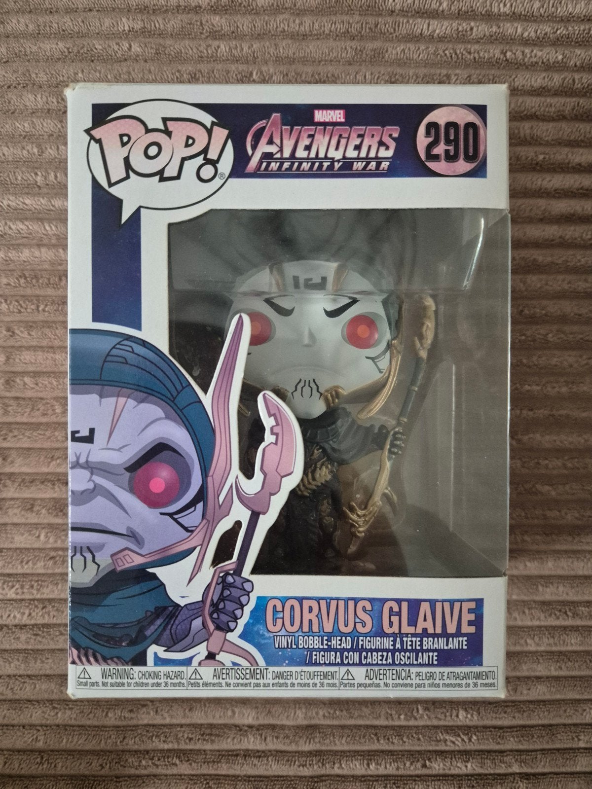 Funko Pop! Marvel Corvus Glaive #290 Avengers Infinity War, Ophalen of Verzenden, Zo goed als nieuw